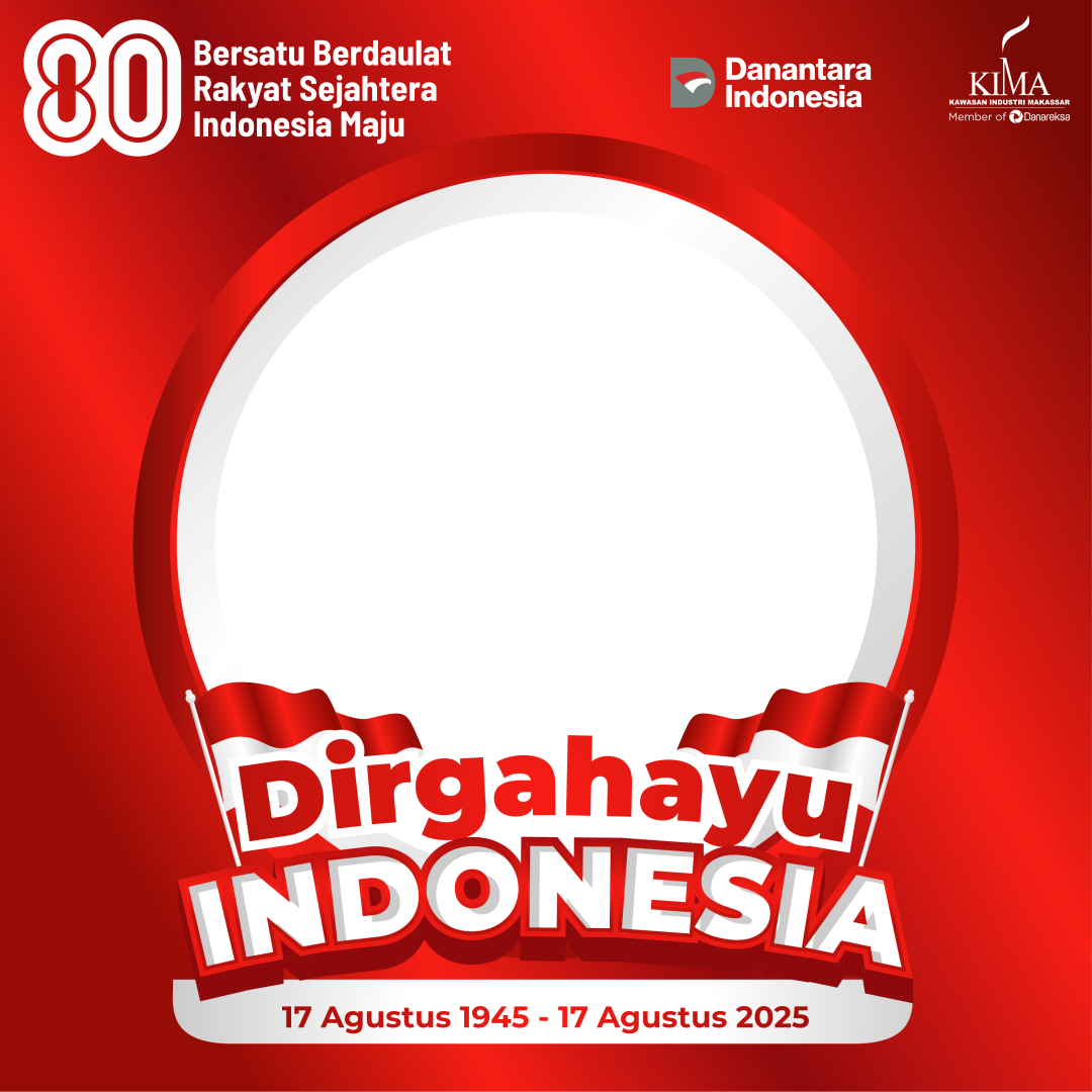 Semarak Kemerdekaan RI ke 80Twibbon Tanpa Watermark