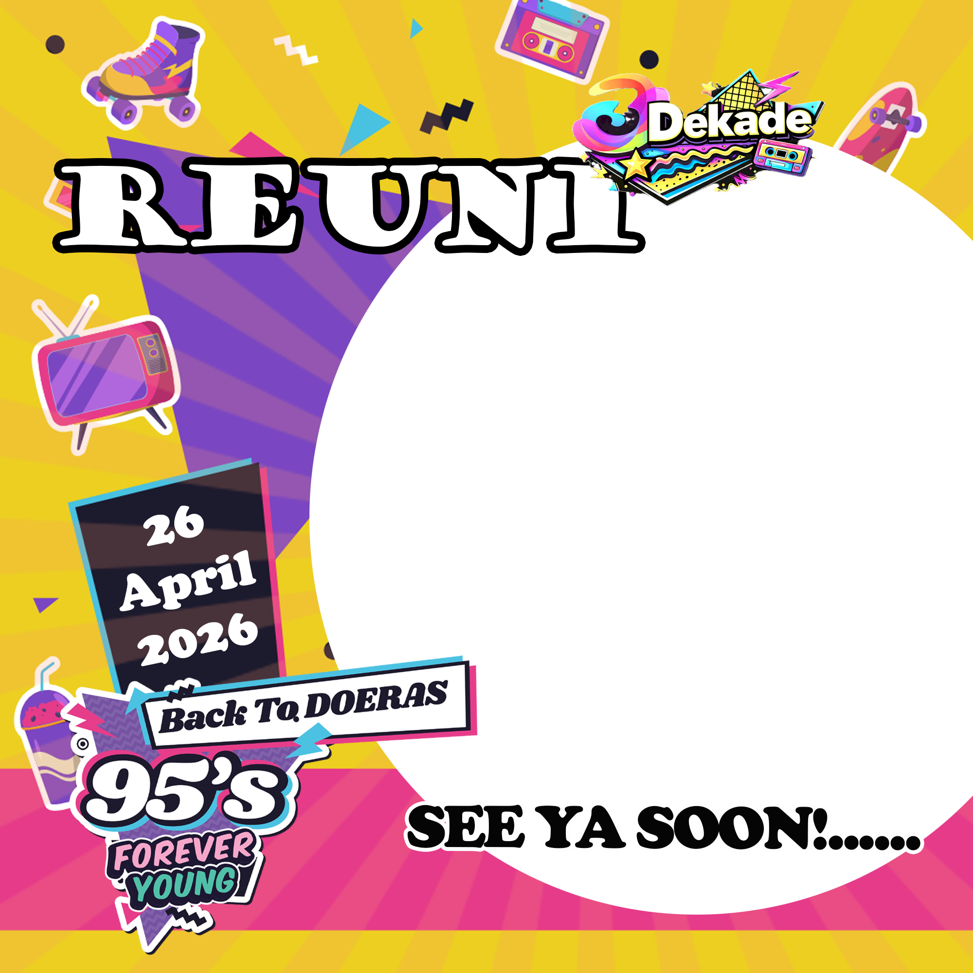 reuni3dekade95Twibbon Tanpa Watermark