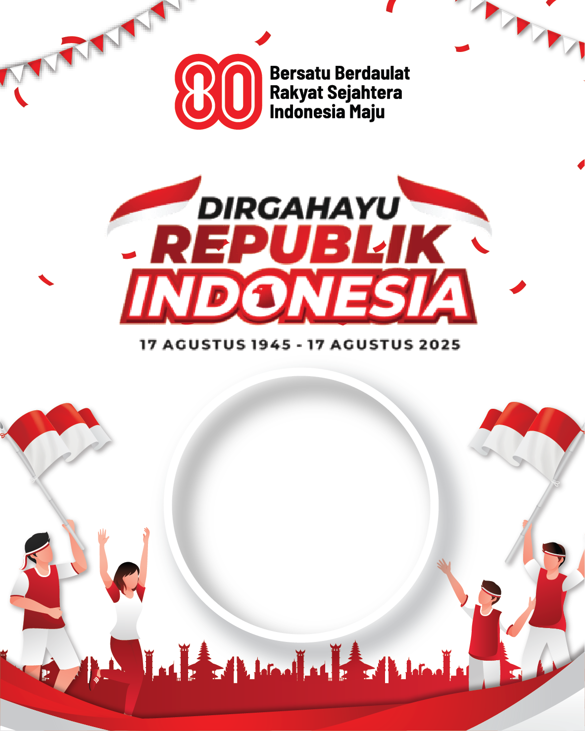 Twibbon HUT RI Ke 80 TahunTwibbon Tanpa Watermark