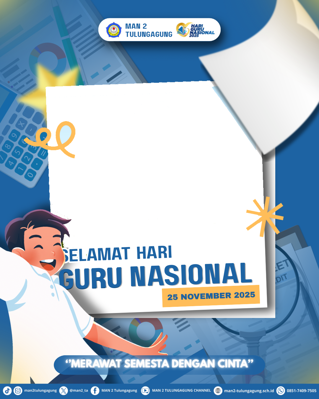SELAMAT HARI GURU 2025Twibbon Tanpa Watermark