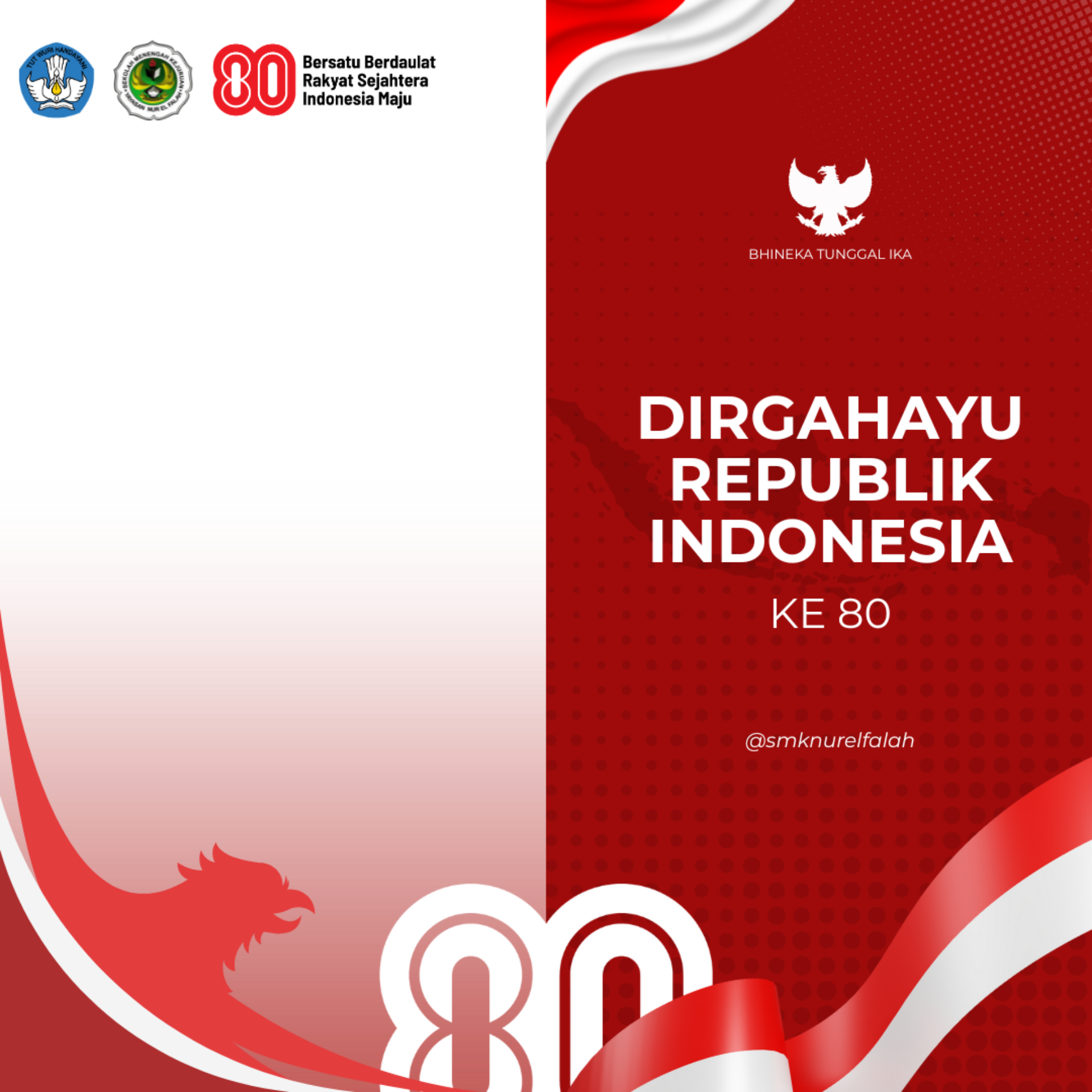 Dirgahayu Republik Indonesia 80Twibbon Tanpa Watermark