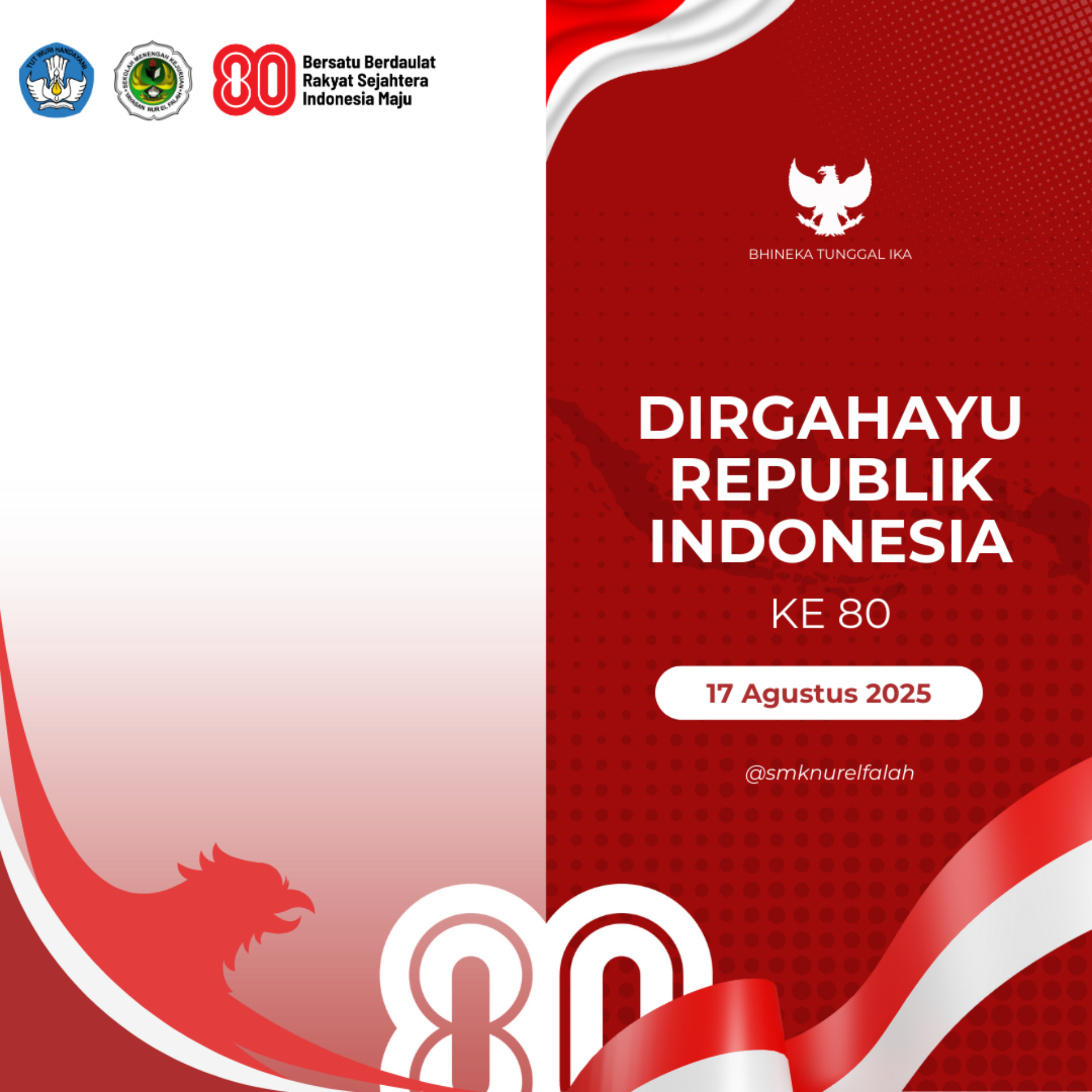 Dirgahayu Republik Indonesia 80Twibbon Tanpa Watermark