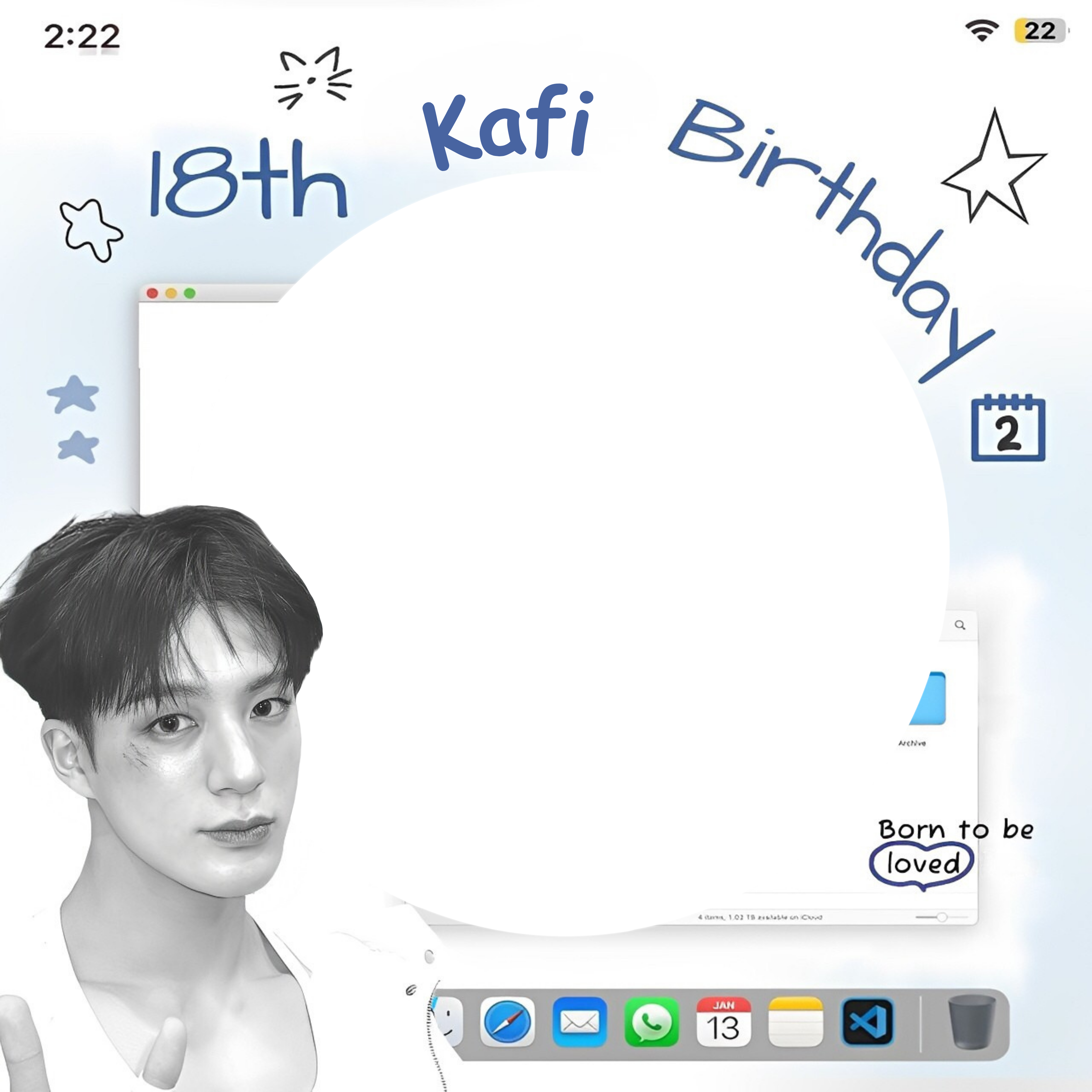 Kafi BirthdayTwibbon Tanpa Watermark