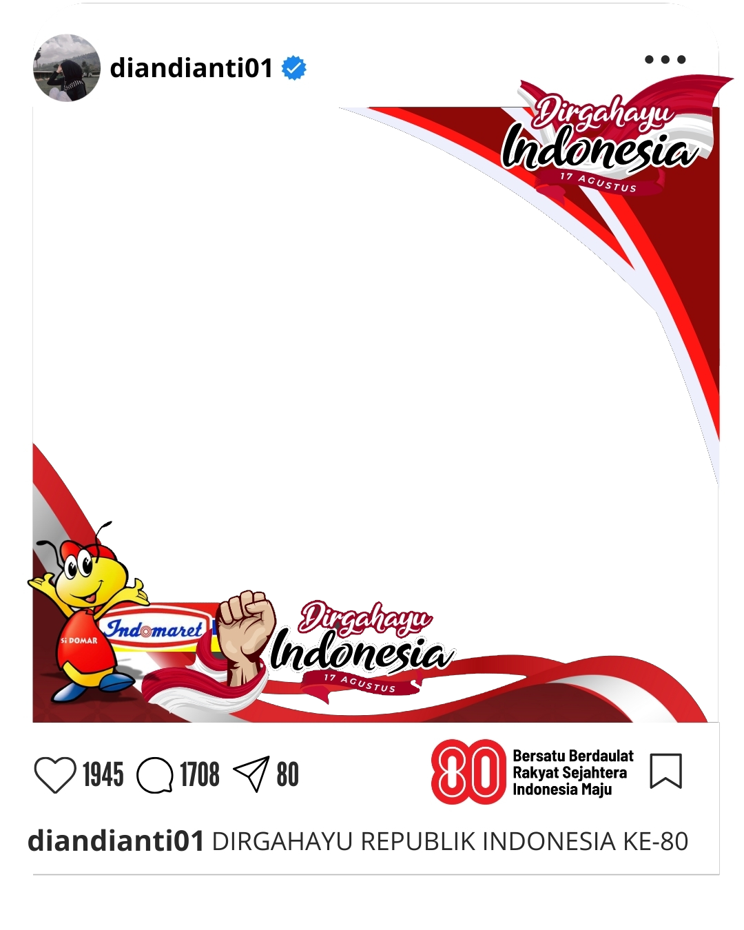 DirgahayuindomartTwibbon Tanpa Watermark