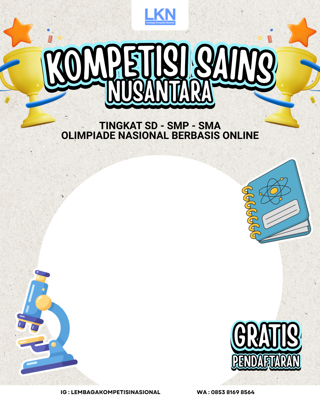 KOMPETISI SAINS NUSANTARA (KSN)Twibbon Tanpa Watermark