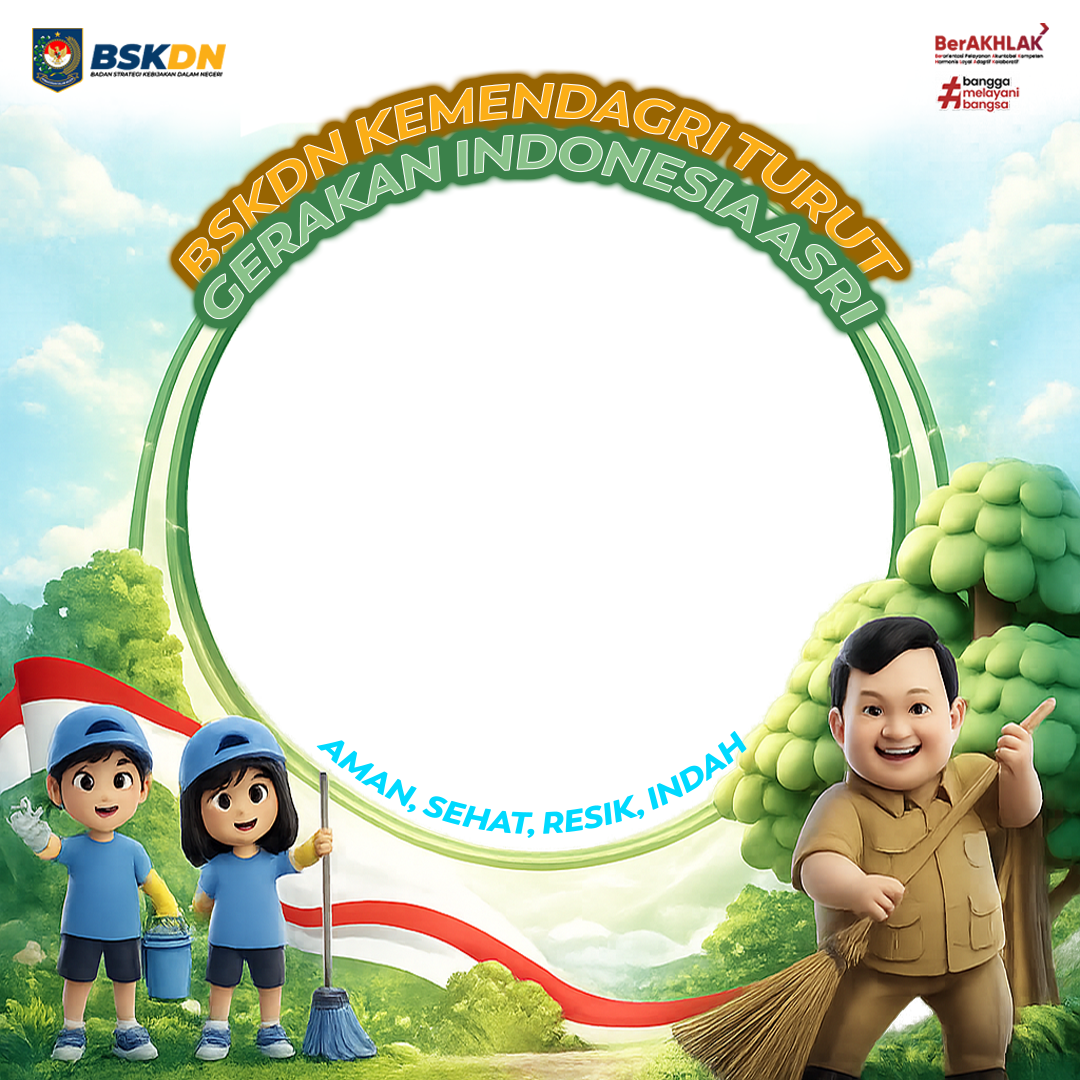 BSKDN KEMENDAGRI TURUT GERAKAN INDONESIA ASRITwibbon Tanpa Watermark