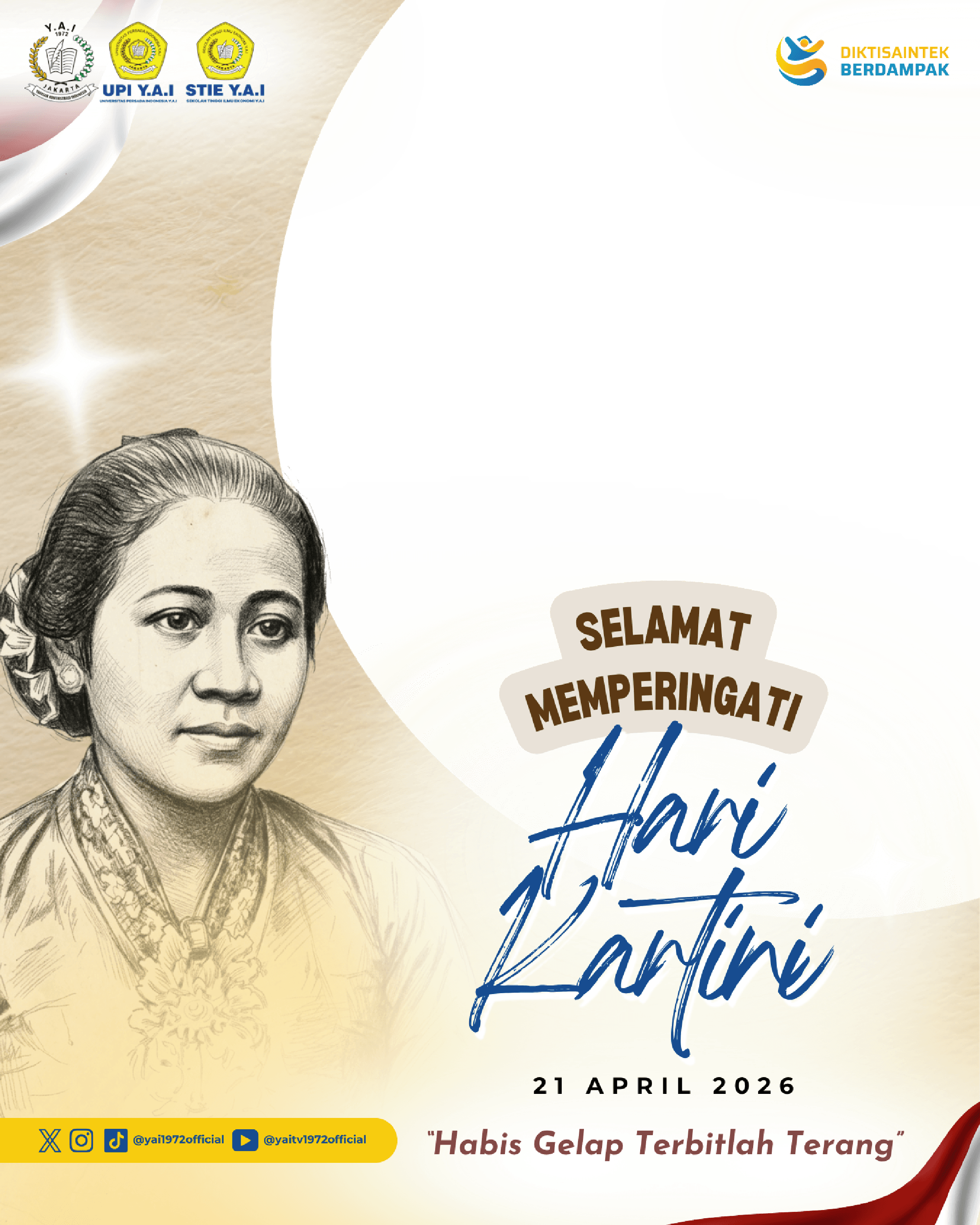 Memperingati Hari Kartini 2026Twibbon Tanpa Watermark