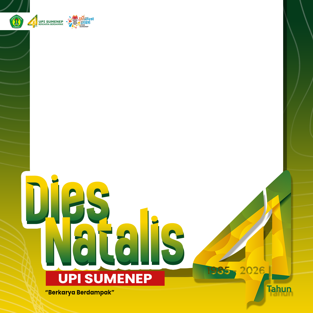 Twibbon Dies natalis ke 41 UPI SumenepTwibbon Tanpa Watermark