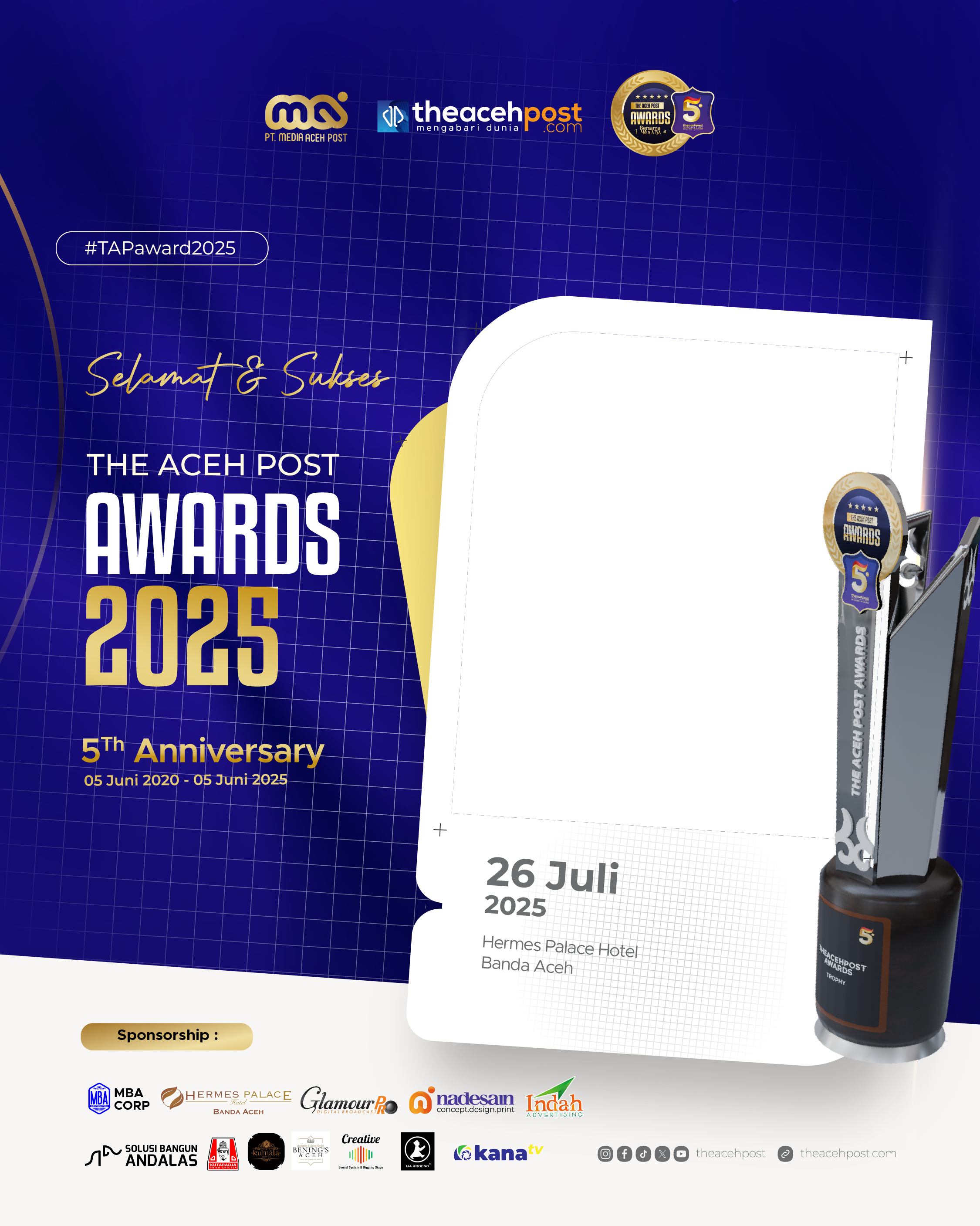 The Aceh Post Awards 2025Twibbon Tanpa Watermark
