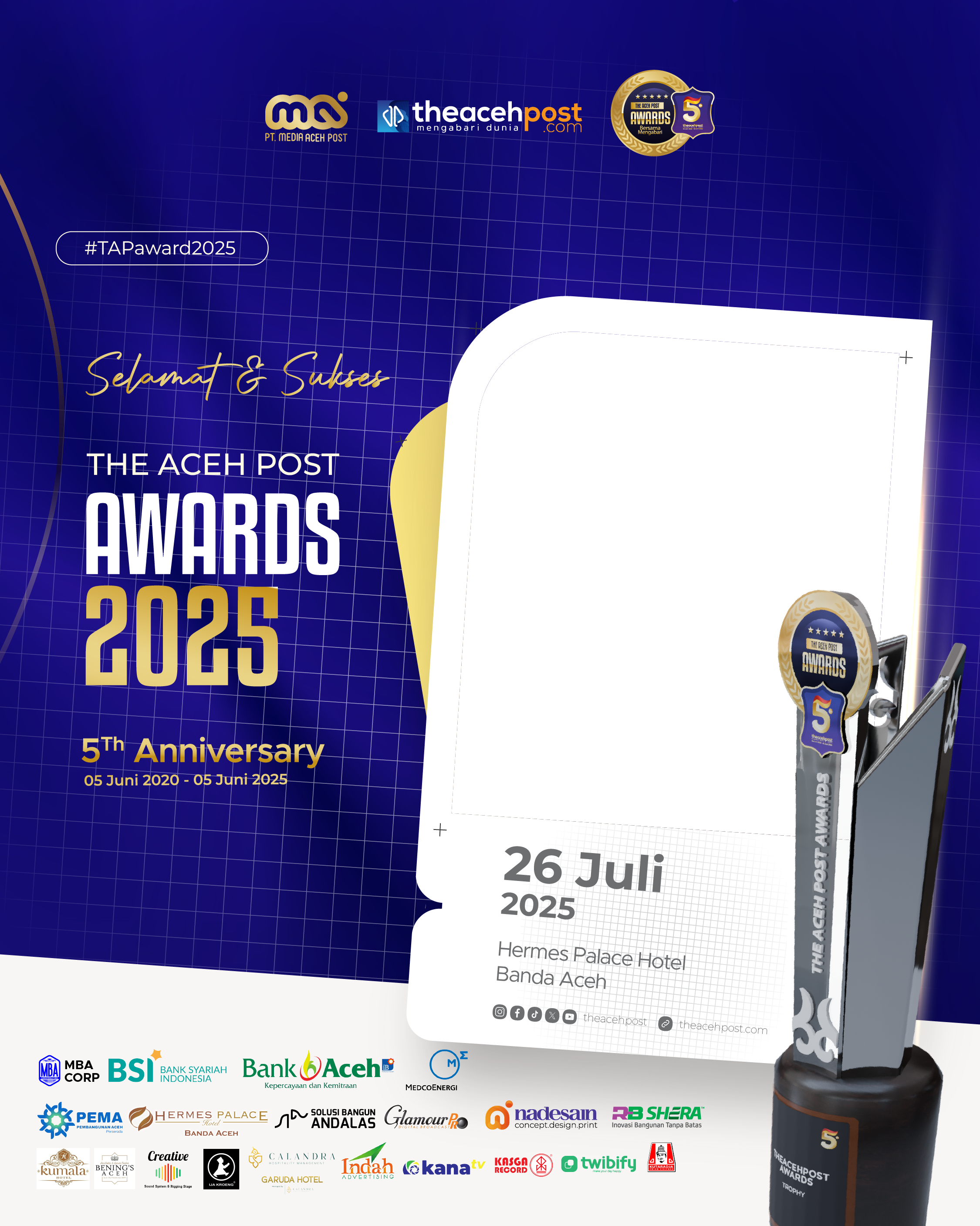 The Aceh Post Awards 2025Twibbon Tanpa Watermark