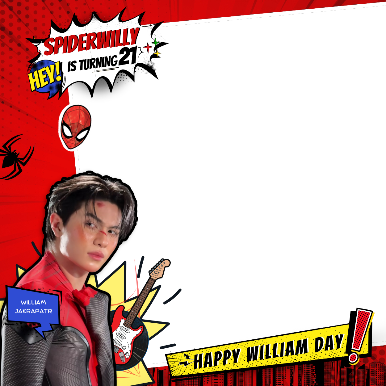 Hey! Spiderwilly is Turning 21Twibbon Tanpa Watermark