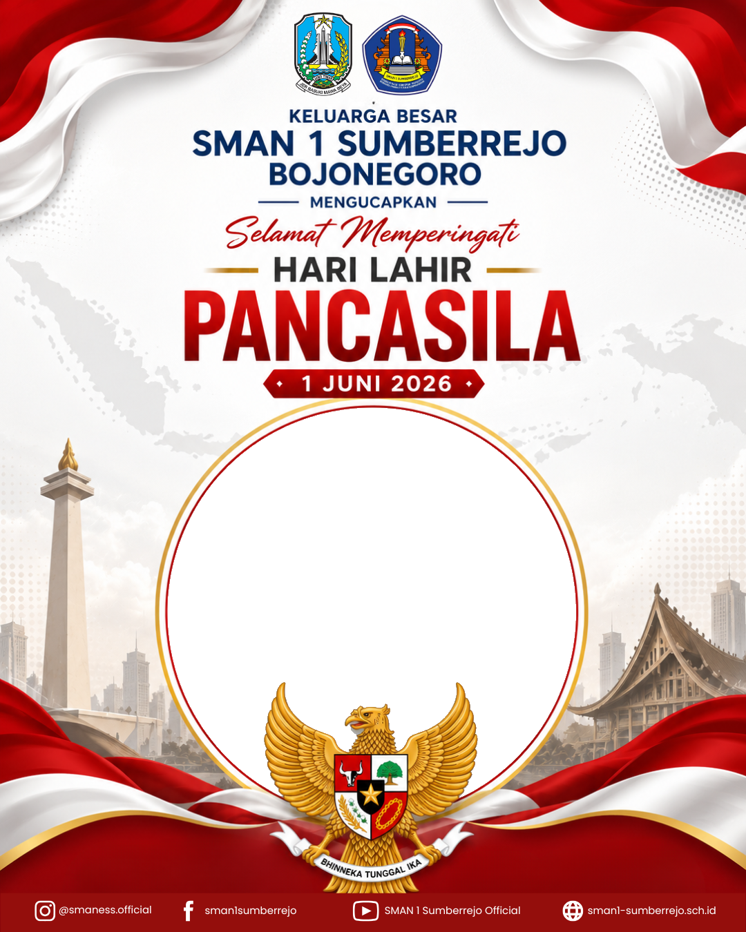 HARI LAHIR PANCASILA SMANESS 2026Twibbon Tanpa Watermark
