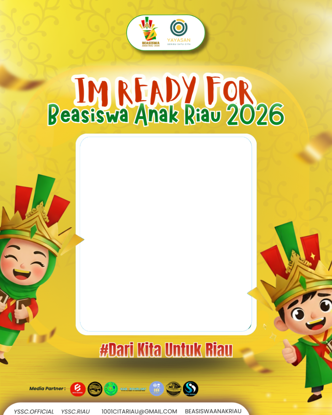 Im Ready For Beasiswa Anak Riau 2026Twibbon Tanpa Watermark