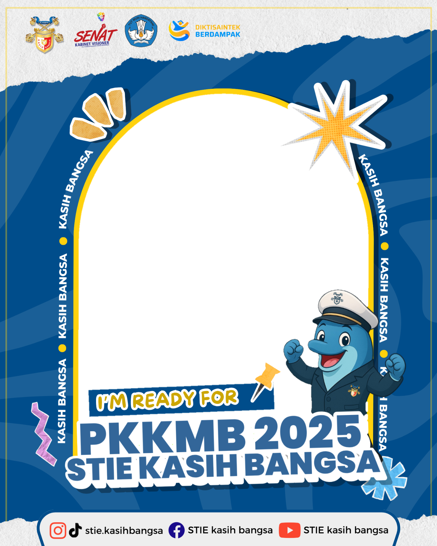 PKKMB STIE KASIH BANGSA 2025Twibbon Tanpa Watermark