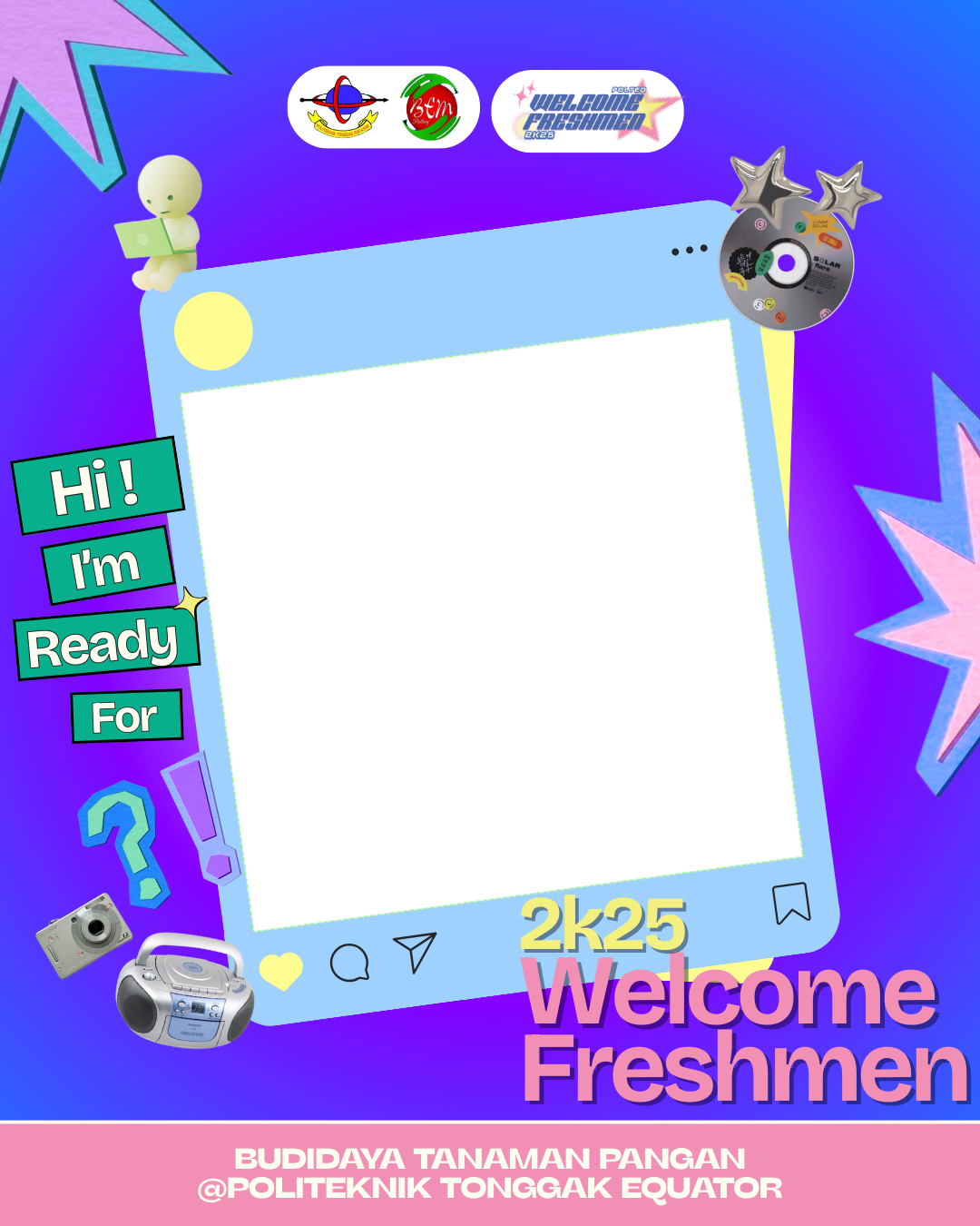 TWIBBON WELCOME FRESHMEN POLTEQ 2K25 - BTPTwibbon Tanpa Watermark