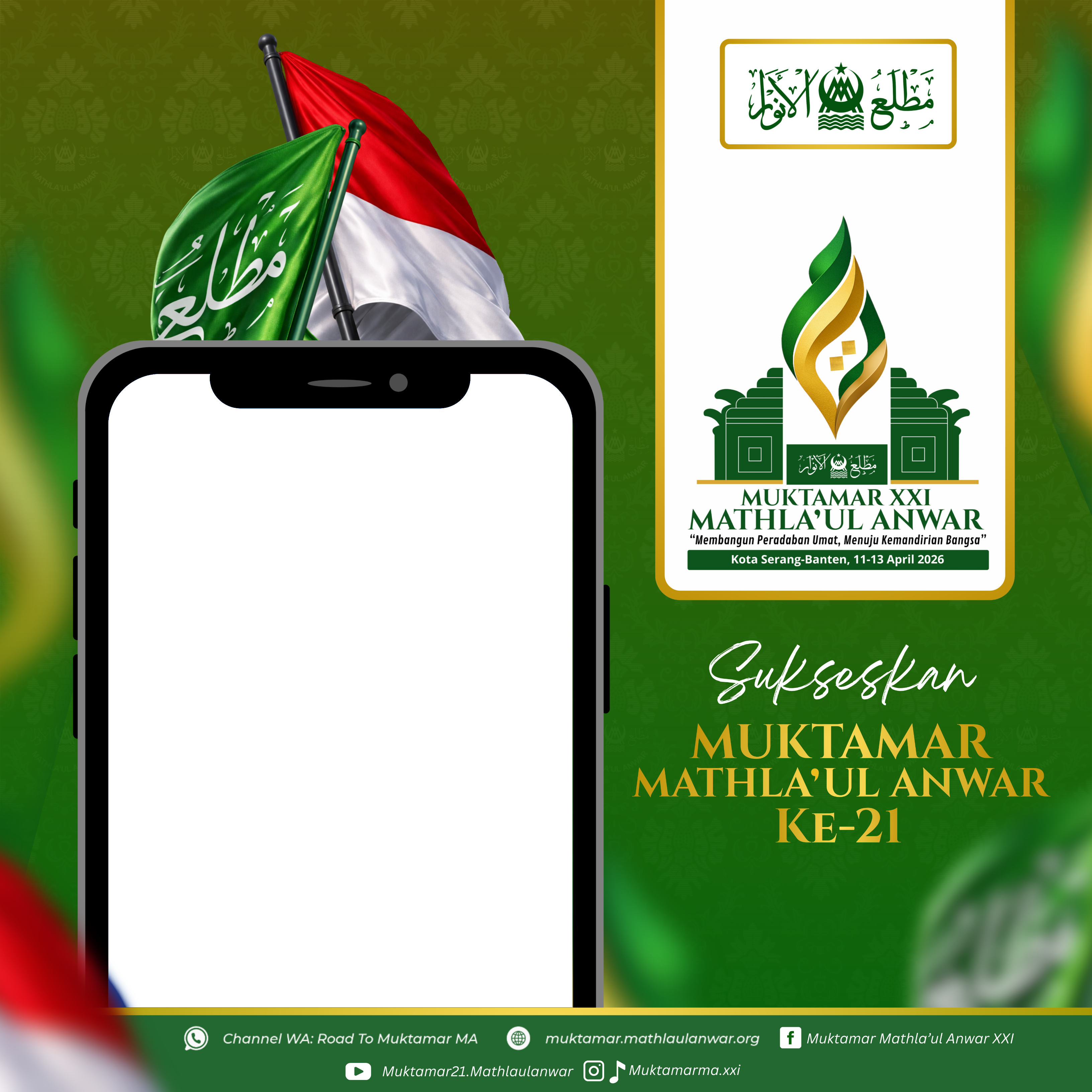 MUKTAMAR MATHLA'UL ANWAR KE 21Twibbon Tanpa Watermark