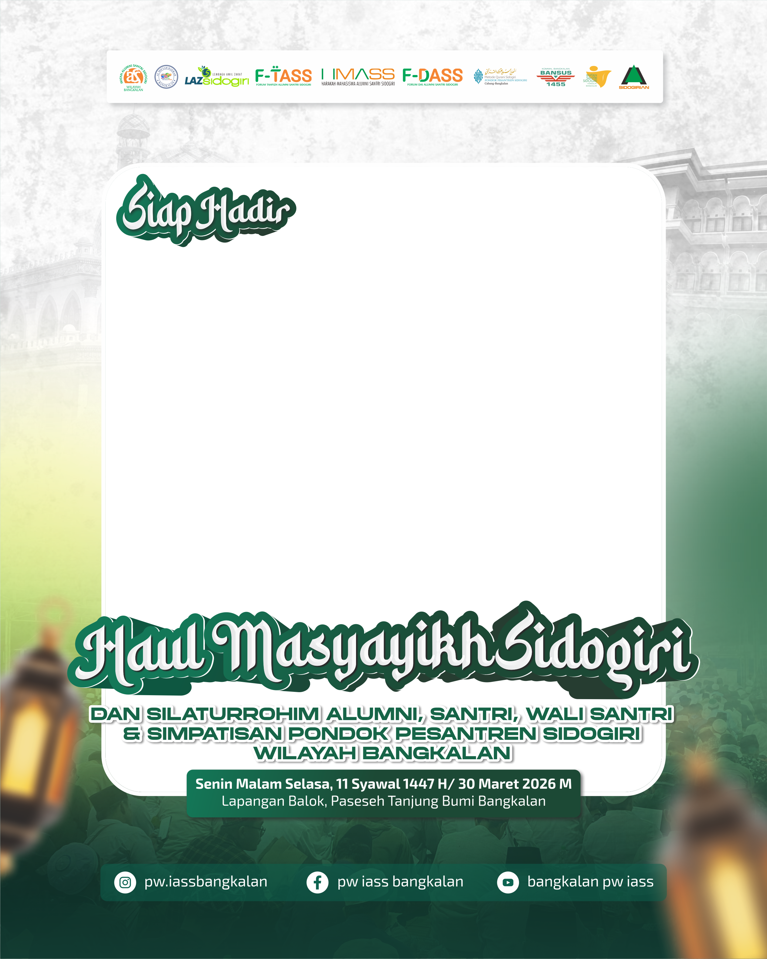Haul Masyayikh Sidogiri Wilayah BangkalanTwibbon Tanpa Watermark