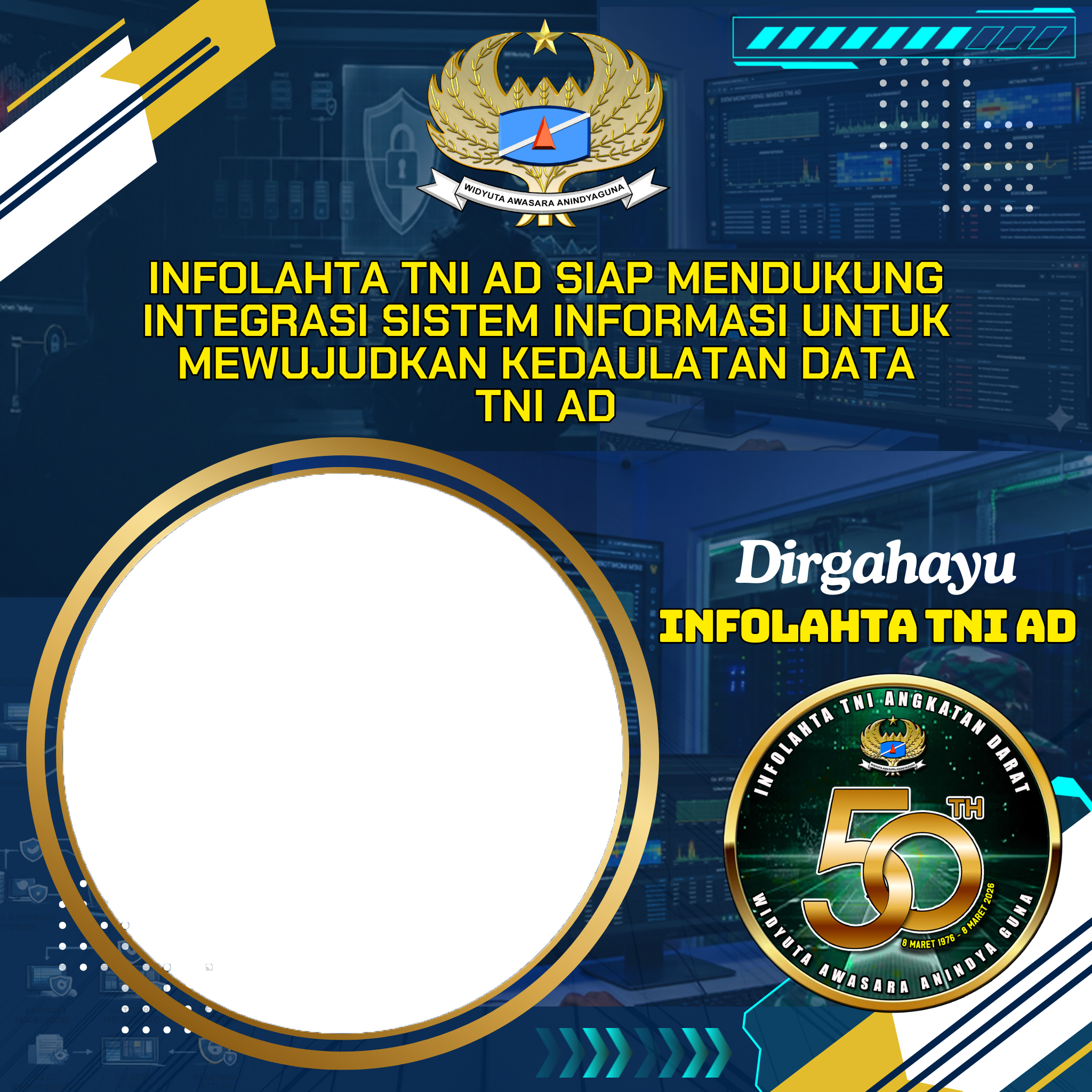 HUT INFOLAHTA KE-50Twibbon Tanpa Watermark