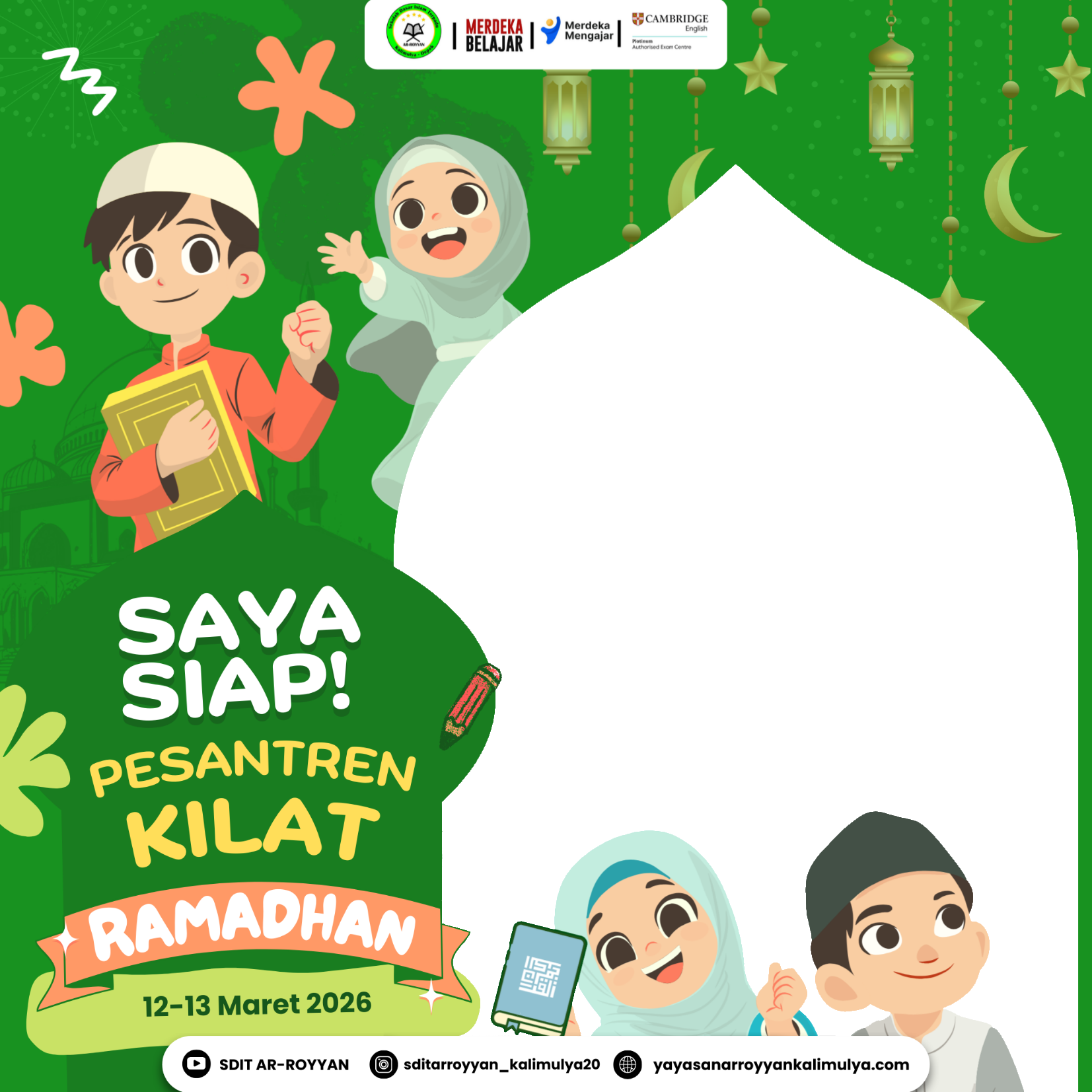Sanlat SDIT Ar-Royyan 2026Twibbon Tanpa Watermark