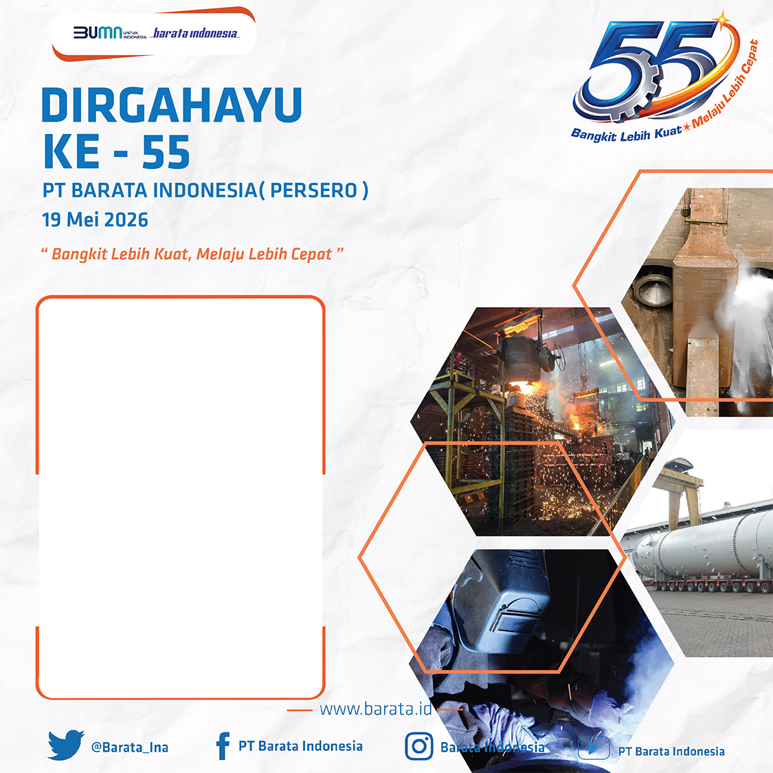 DIRGAHAYU KE - 55 BARATA INDONESIATwibbon Tanpa Watermark