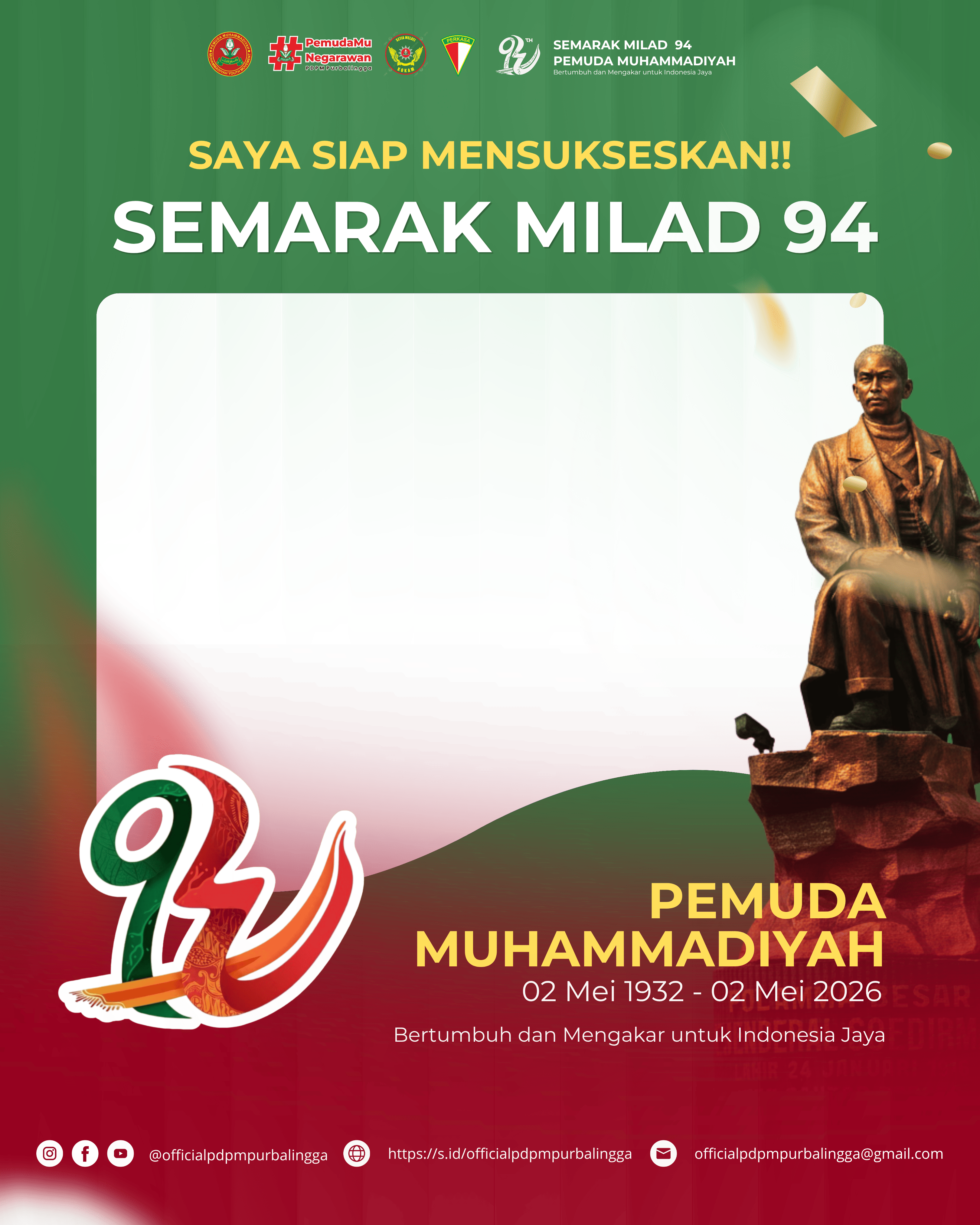 Sukseskan Milad 94 Pemuda MuhammadiyahTwibbon Tanpa Watermark