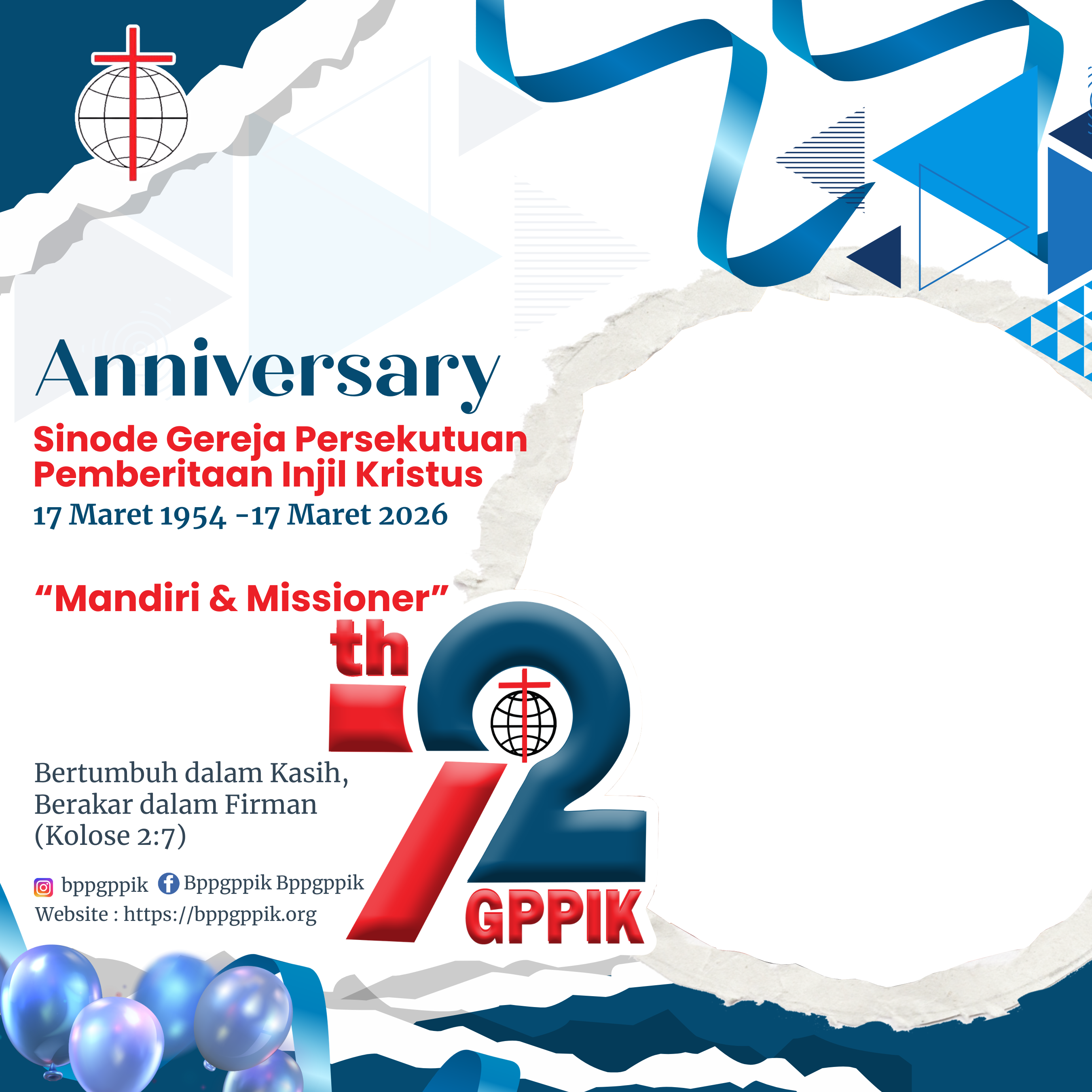 HUT GPPIK KE-72 TAHUNTwibbon Tanpa Watermark