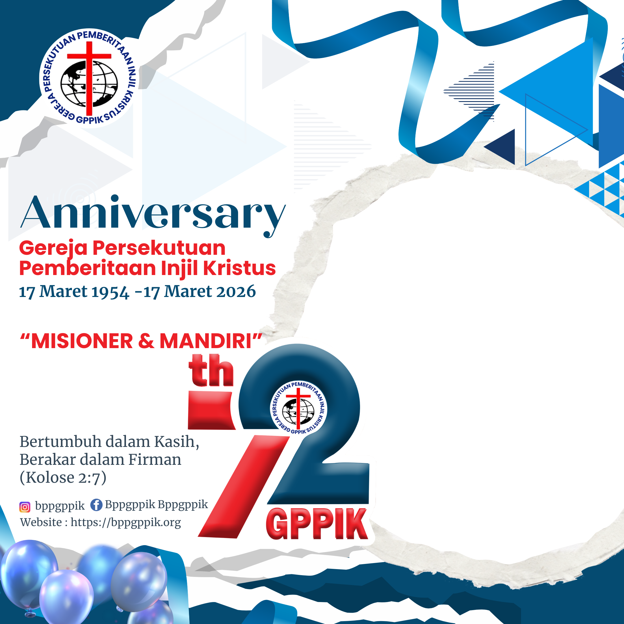 HUT GPPIK KE-72 TAHUNTwibbon Tanpa Watermark
