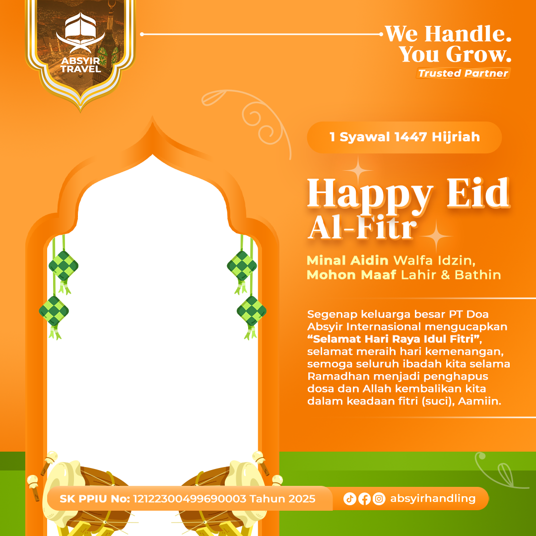 Happy Eid Al-Fitr - Absyir TravelTwibbon Tanpa Watermark