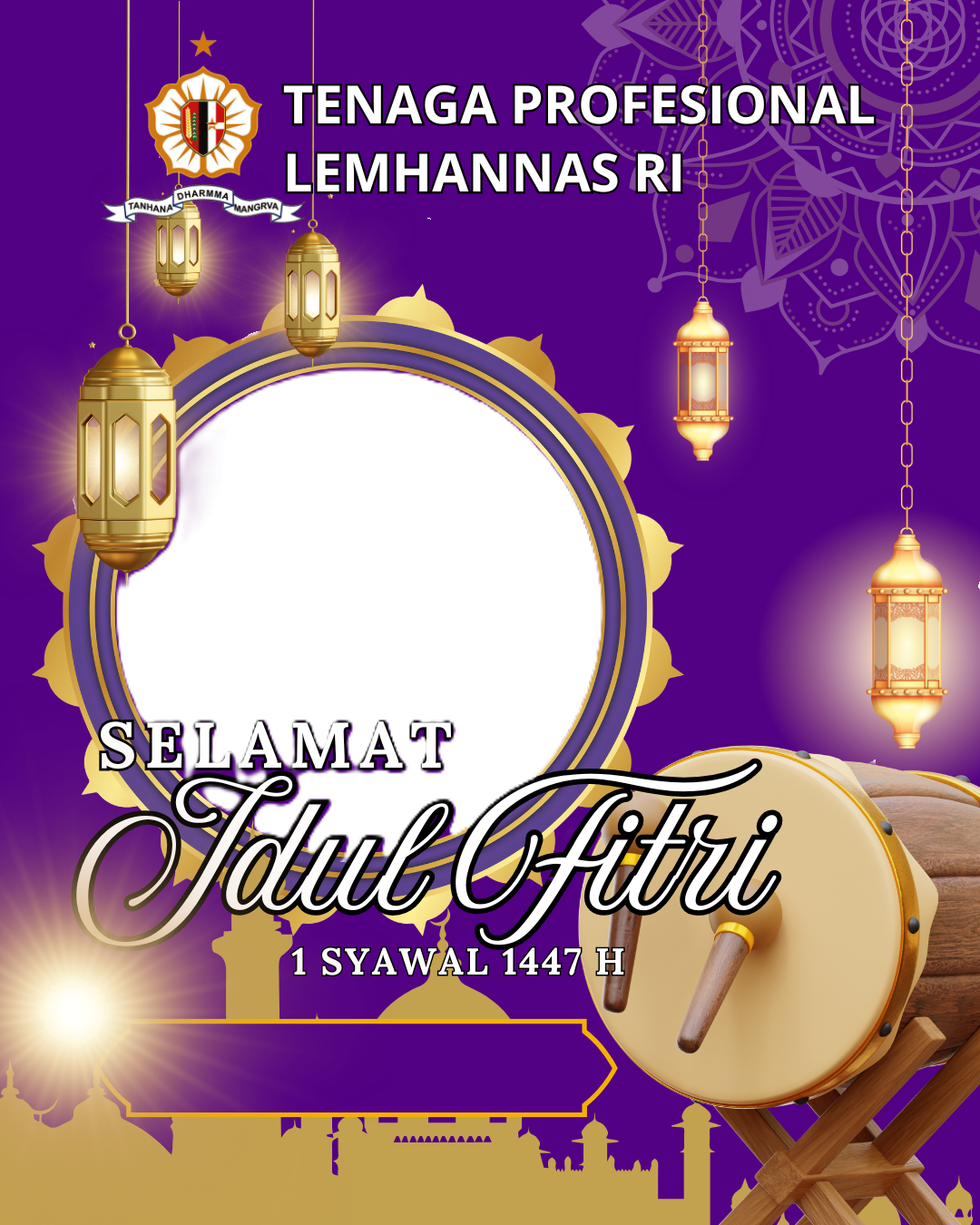 TAPROF LEMHANNAS RI Idul Fitri 2026Twibbon Tanpa Watermark