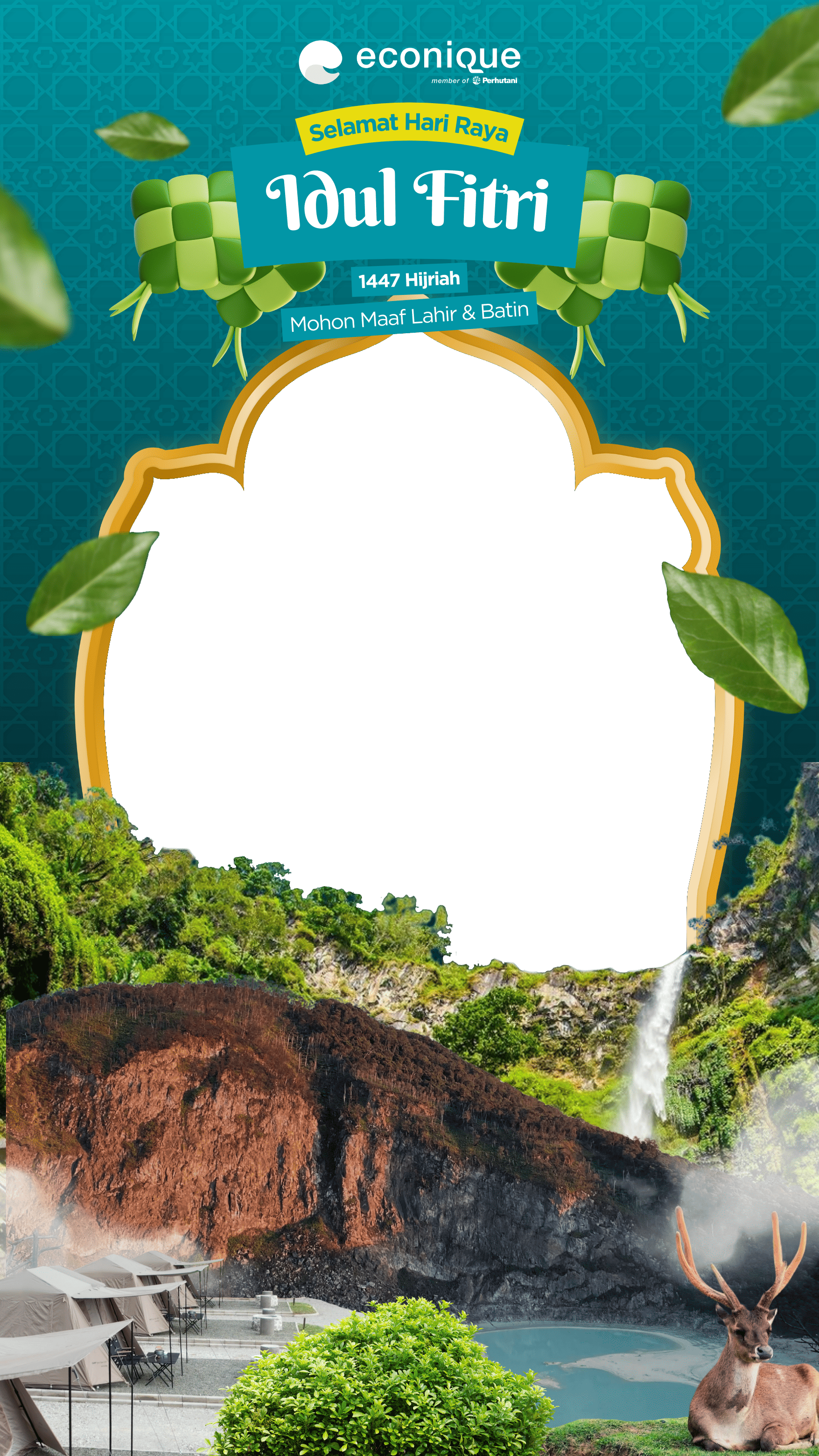 Econique Twibbon 1 Idul Fitri 2026Twibbon Tanpa Watermark