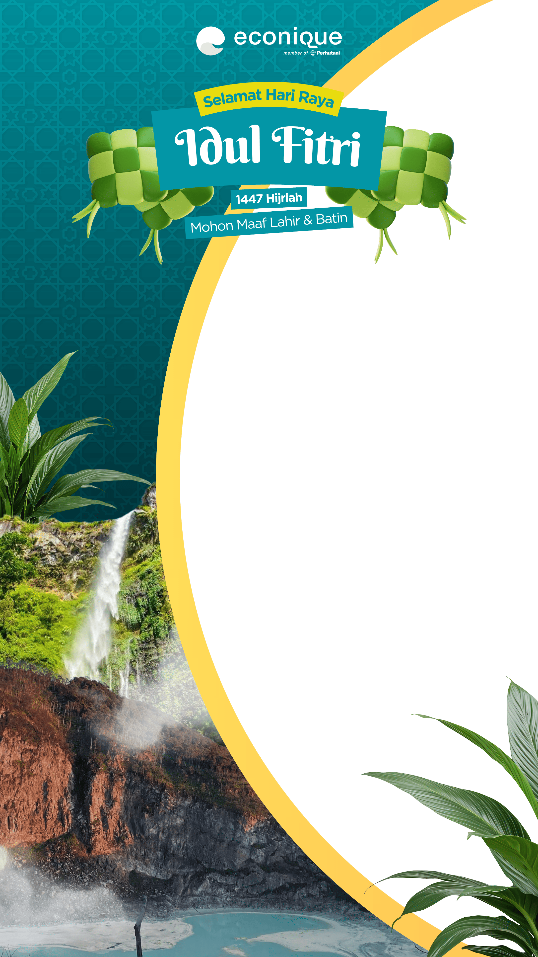 Econique Twibbon 3 Idul Fitri 2026Twibbon Tanpa Watermark
