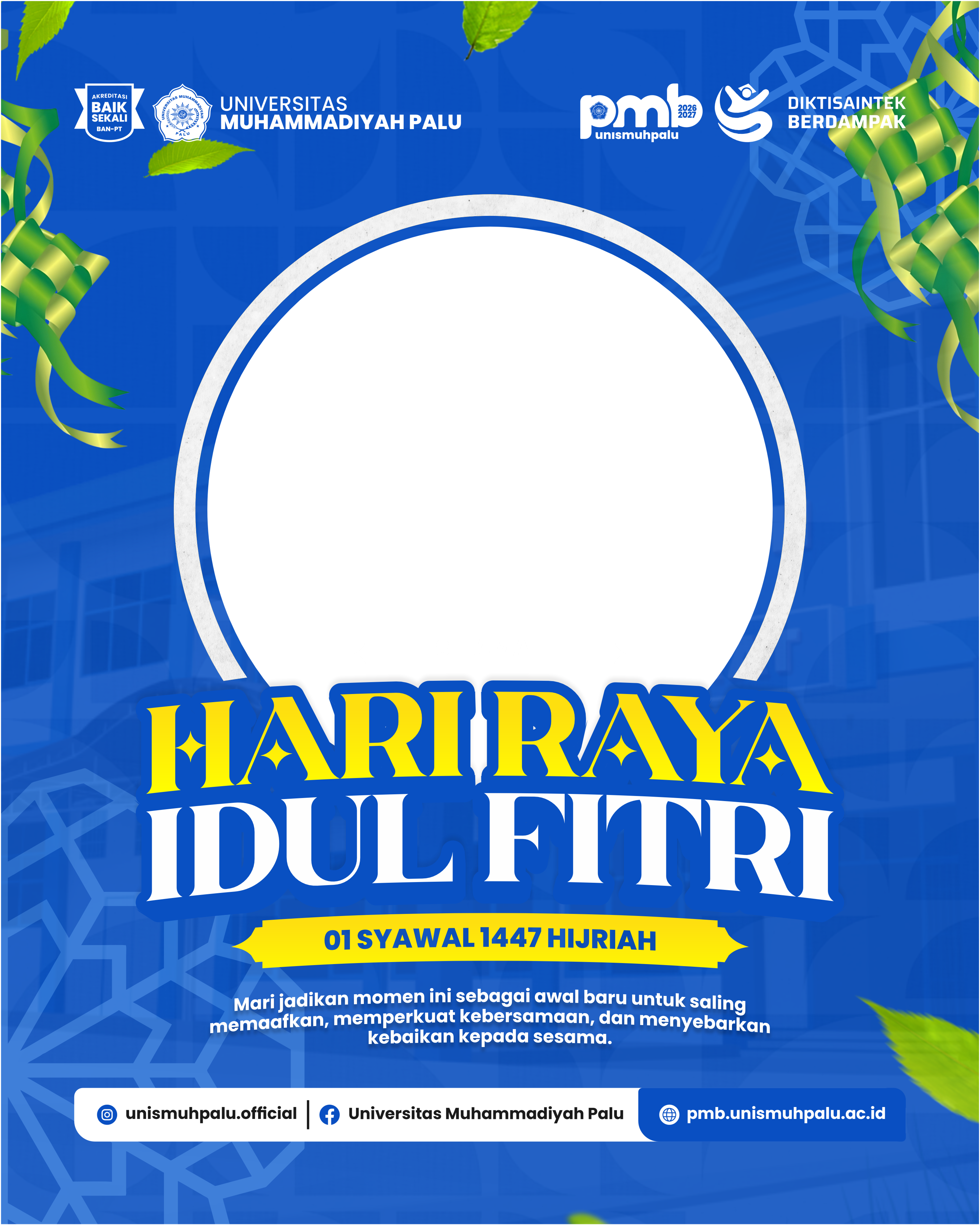Bersama Unismuh Palu, Sambut Idul Fitri dengan Hati yang SuciTwibbon Tanpa Watermark