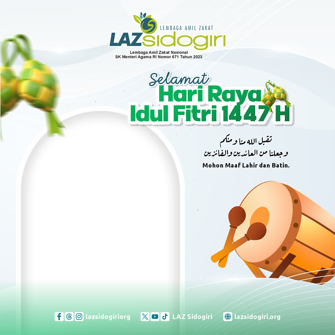 Hari Raya Idul Fitri 1447Twibbon Tanpa Watermark