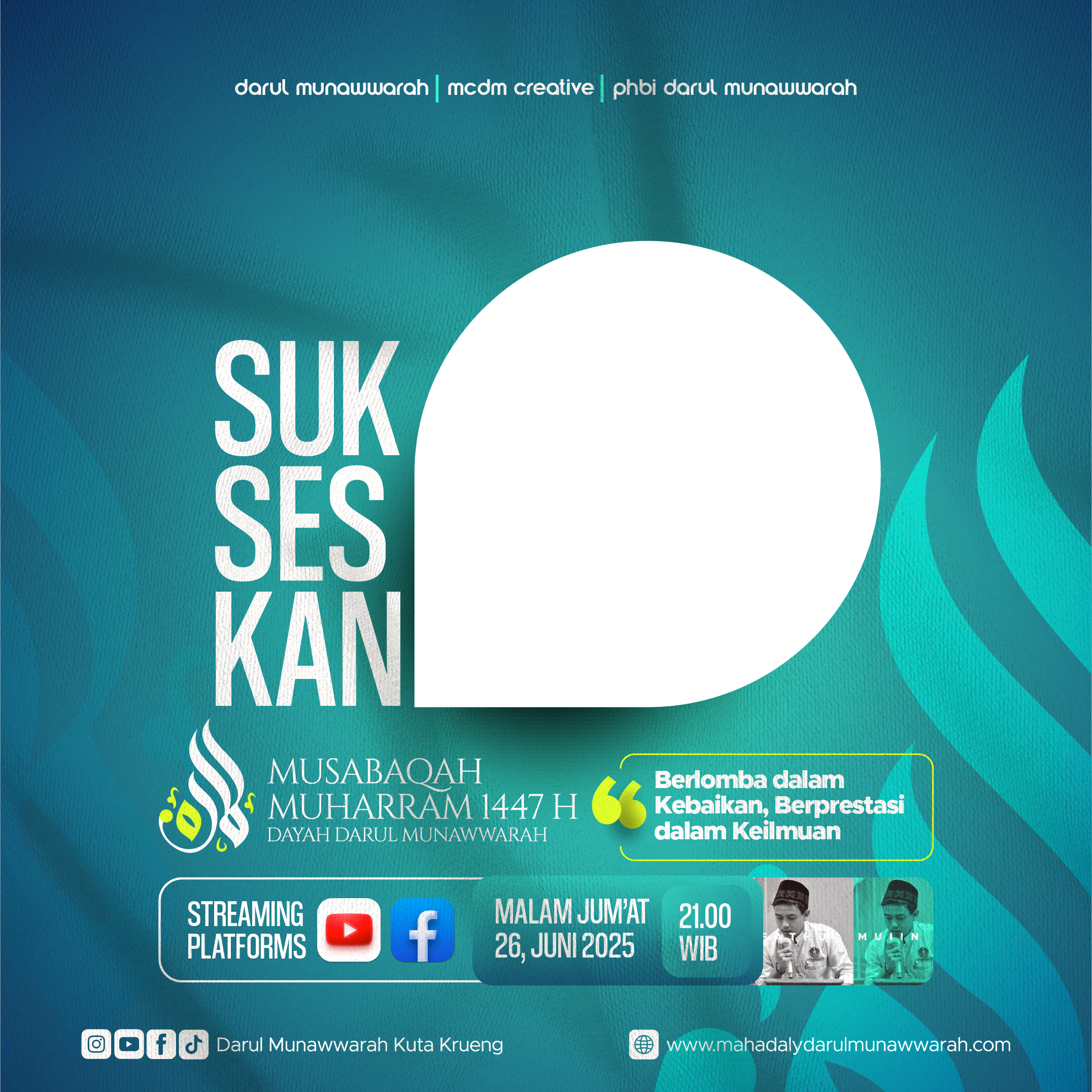 Musabaqah Muharram 1447 H Dayah Darul MunawwarahTwibbon Tanpa Watermark