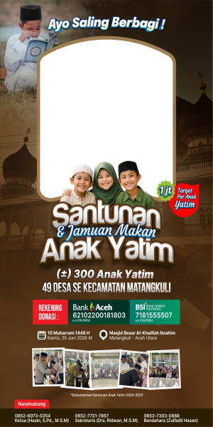 Ayo Saling Berbagi! Santunan & Jamuan Makan Anak Yatim 1448 H