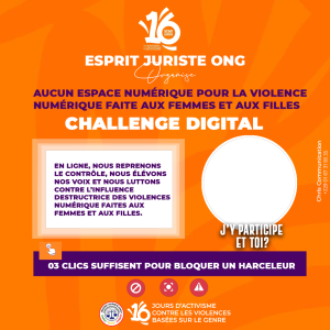 ESPRIT JURISTE 16 JOURS D'ACTIVISME CONTRE LES VBG