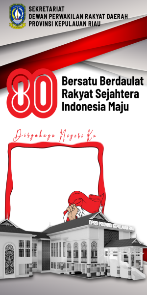 Twibbon HUT RI ke-80 Setwanprov- Putih